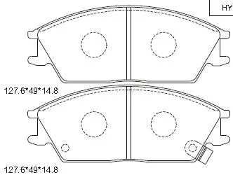 Brake Pad Set, disc brake (KD9702W)