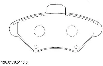 Brake Pad Set, disc brake (KD6728)