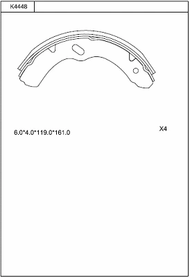 Brake Shoe Set (K4448)