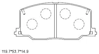 Brake Pad Set, disc brake (KD2710)