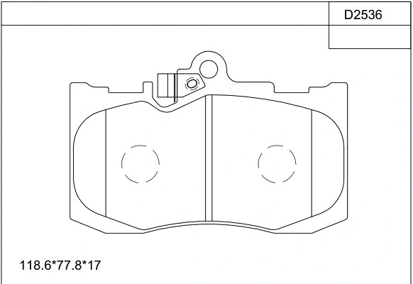 Brake Pad Set, disc brake (KD2536)