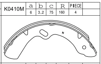 Brake Shoe Set (K0410M)