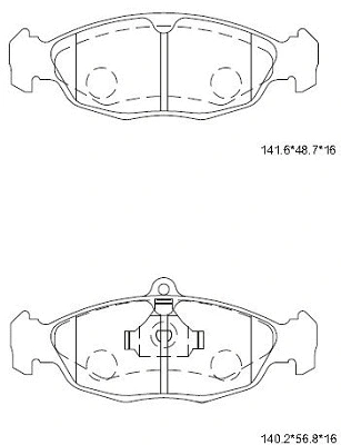 Brake Pad Set, disc brake (KD7517)