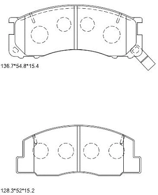 Brake Pad Set, disc brake (KD2691)