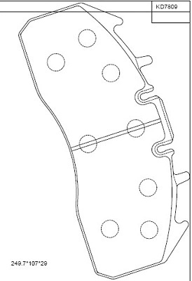 Brake Pad Set, disc brake (KD7809)