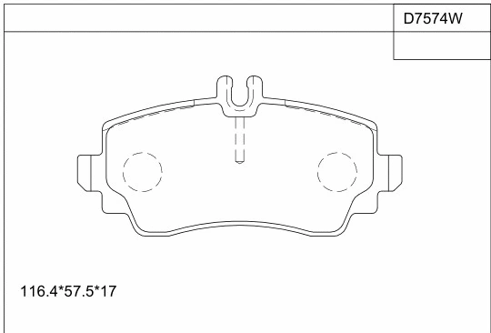 Brake Pad Set, disc brake (KD7574W)