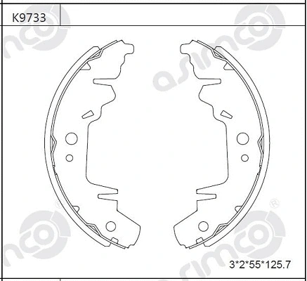 Brake Shoe Set (K9733)