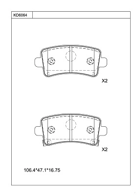 Brake Pad Set, disc brake (KD6064)