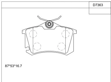 Brake Pad Set, disc brake (KD7363)