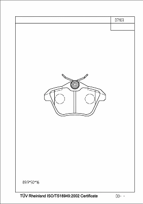 Brake Pad Set, disc brake (KD78064)