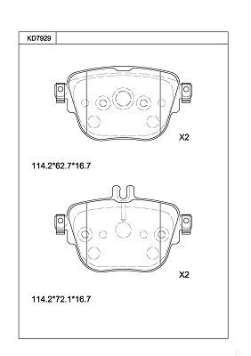 Brake Pad Set, disc brake (KD7929)