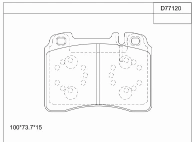 Brake Pad Set, disc brake (KD77120)