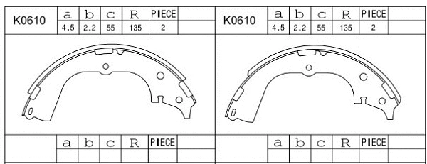 Brake Shoe Set (K0610)