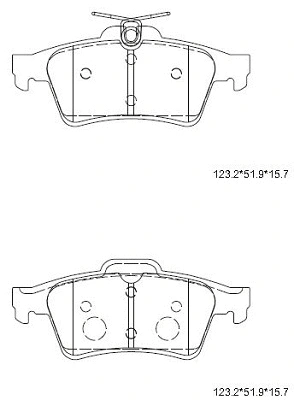 Brake Pad Set, disc brake (KD6508)