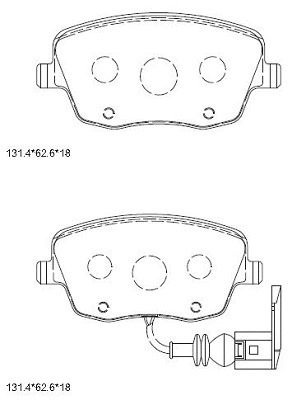 Brake Pad Set, disc brake (KD7551)