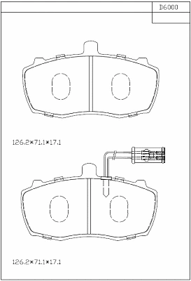 Brake Pad Set, disc brake (KD6000)