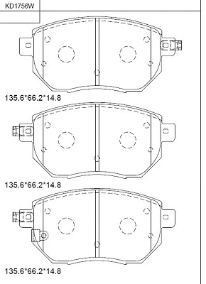 Brake Pad Set, disc brake (KD1756W)