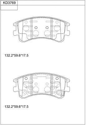 Brake Pad Set, disc brake (KD3769)
