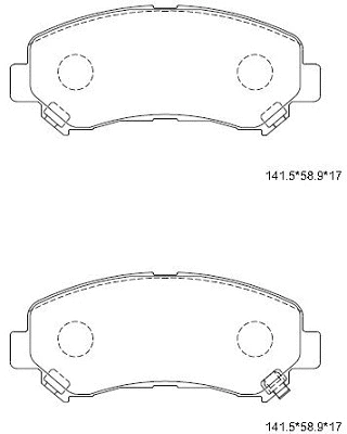 Brake Pad Set, disc brake (KD1744F)