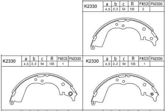 Brake Shoe Set (K2330)