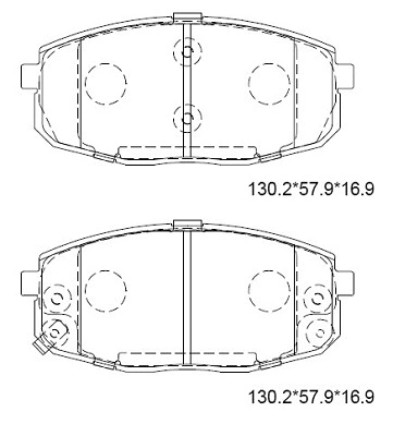 Brake Pad Set, disc brake (KD9740F)