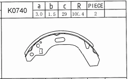 Brake Shoe Set (K0740)