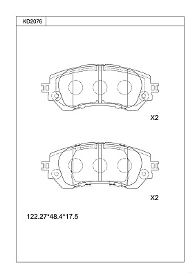 Brake Pad Set, disc brake (KD2076)