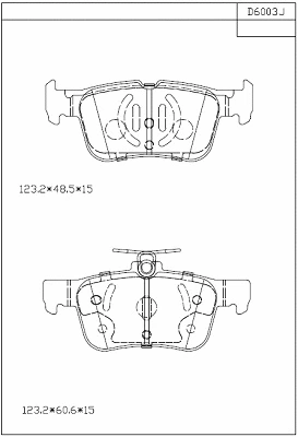 Brake Pad Set, disc brake (KD6003)