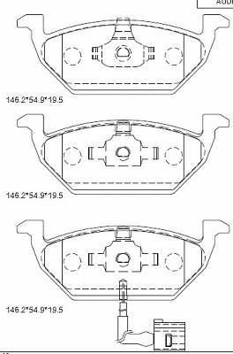 Brake Pad Set, disc brake (KD7519)