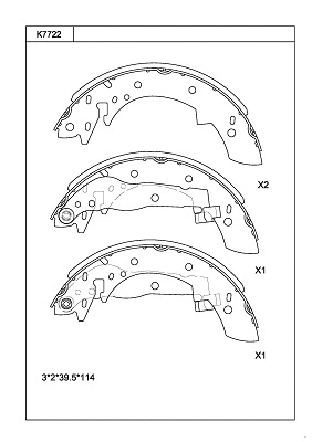 Brake Shoe Set (K7722)