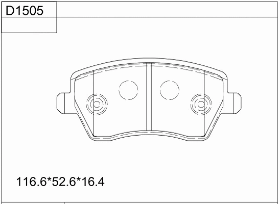 Brake Pad Set, disc brake (KD1505)