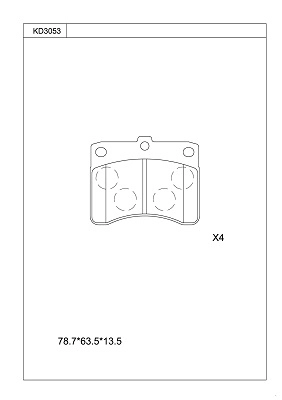 Brake Pad Set, disc brake (KD3053)