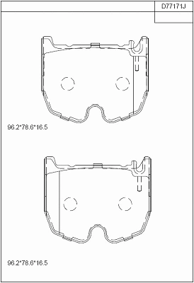 Brake Pad Set, disc brake (KD77171)