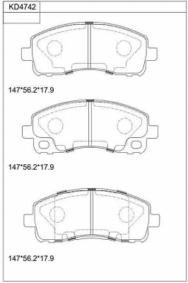 Brake Pad Set, disc brake (KD4742)