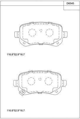 Brake Pad Set, disc brake (KD6545)