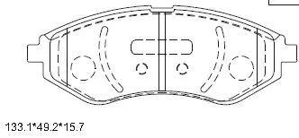 Brake Pad Set, disc brake (KD9725)