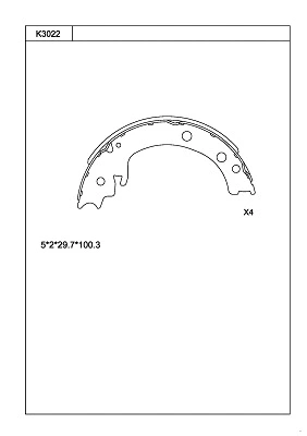 Brake Shoe Set (K3022)