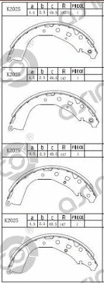 Brake Shoe Set (K2025)