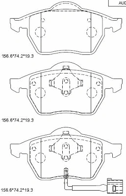 Brake Pad Set, disc brake (KD7559)