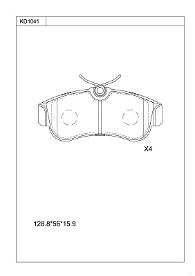Brake Pad Set, disc brake (KD1041)