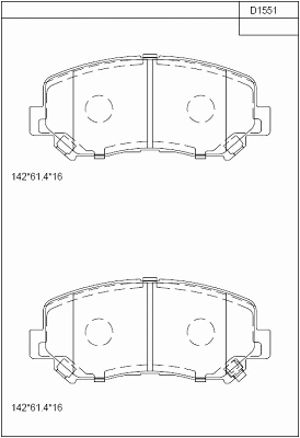 Brake Pad Set, disc brake (KD1551)