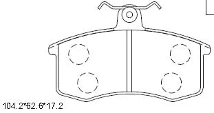 Brake Pad Set, disc brake (KD8701)