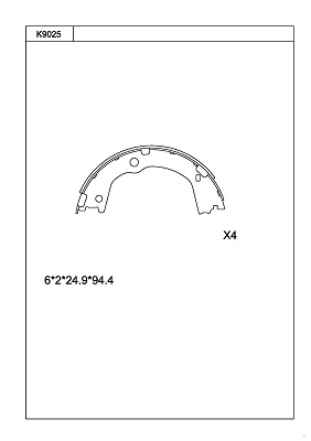 Brake Shoe Set (K9025)
