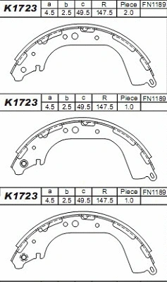 Brake Shoe Set (K1723)