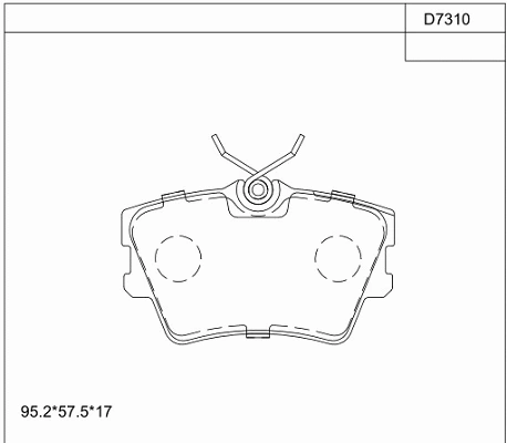 Brake Pad Set, disc brake (KD7310)