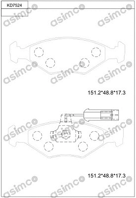 Brake Pad Set, disc brake (KD7524)