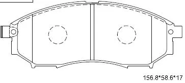 Brake Pad Set, disc brake (KD1755)