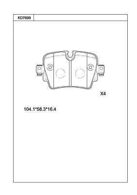 Brake Pad Set, disc brake (KD7699)