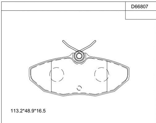 Brake Pad Set, disc brake (KD66807)