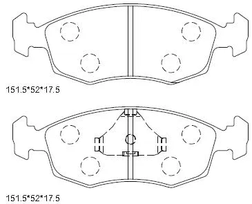 Brake Pad Set, disc brake (KD6738F)